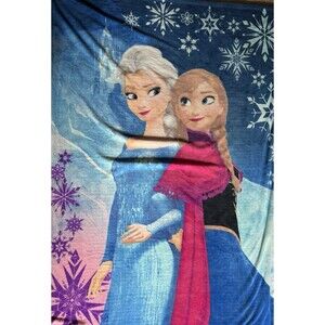 Disney FROZEN Elsa & Anna 60"x80" Soft Fleece Blanket 100% Polyester
